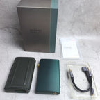 iBasso DX240 with AMP8 module, leather case, box and included accessories